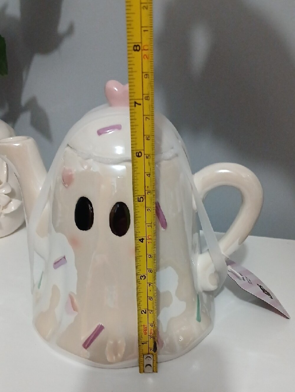 New! Cute Ceramic Pastel Ghost Teapot by Booville NWT - Picture 6 of 10